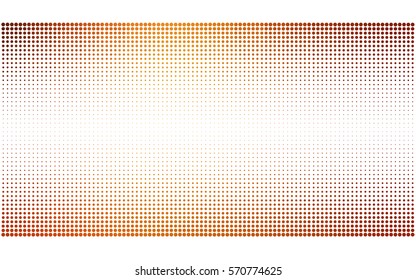 Light Orange vector pattern with colored spheres. Geometric sample of repeating circles on white background in halftone style.