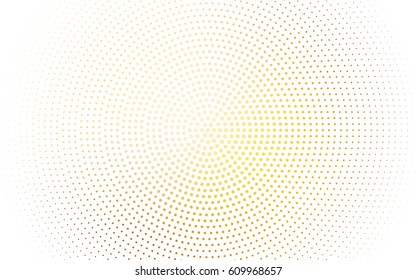 Light Orange vector pattern with colored spheres. Geometric sample of repeating circles on white background in halftone style.