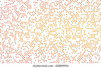 Light Orange vector pattern with colored spheres. Geometric sample of repeating circles on white background in halftone style. Light Orange vector pattern with colored spheres. Geometric sample of repeating circles on white background in halftone style.