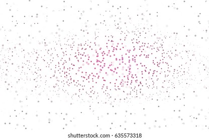 Light Orange vector pattern with colored spheres. Geometric sample of repeating circles on white background in halftone style.