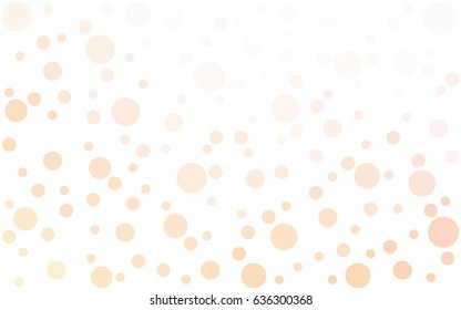 Light Orange vector pattern with colored spheres. Geometric sample of repeating circles on white background in halftone style.