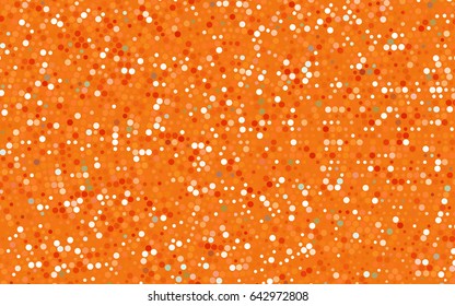 Light Orange vector pattern with colored spheres. Geometric sample of repeating circles on white background in halftone style.