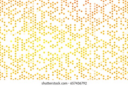 Light Orange vector pattern with colored spheres. Geometric sample of repeating circles on white background in halftone style.