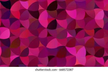 Light Orange vector pattern with colored spheres. Geometric sample of repeating circles on white background in halftone style.