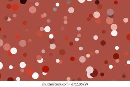 Light Orange vector pattern with colored spheres. Geometric sample of repeating circles on white background in halftone style.