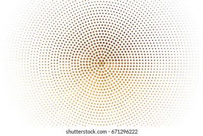 Light Orange vector pattern with colored spheres. Geometric sample of repeating circles on white background in halftone style.
