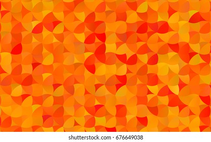 Light Orange vector pattern with colored spheres. Geometric sample of repeating circles on white background in halftone style.