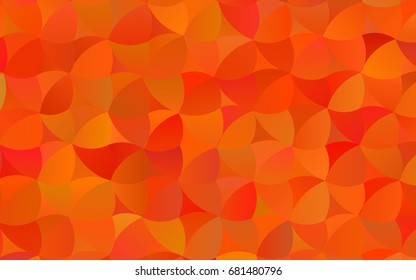 Light Orange vector pattern with colored spheres. Geometric sample of repeating circles on white background in halftone style.