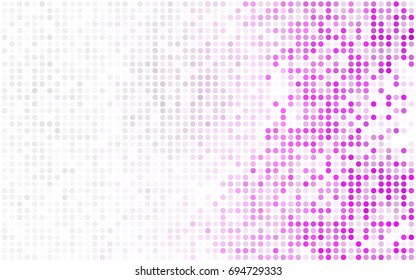 Light Orange vector pattern with colored spheres. Geometric sample of repeating circles on white background in halftone style.