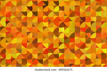 Light Orange vector pattern with colored spheres. Geometric sample of repeating circles on white background in halftone style.