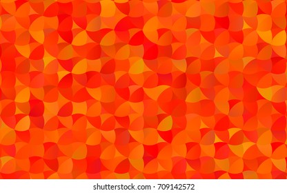 Light Orange vector pattern with colored spheres. Geometric sample of repeating circles on white background in halftone style.