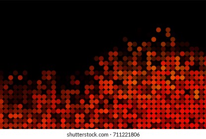 Light Orange vector pattern with colored spheres. Geometric sample of repeating circles on white background in halftone style.
