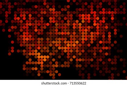 Light Orange vector pattern with colored spheres. Geometric sample of repeating circles on white background in halftone style.