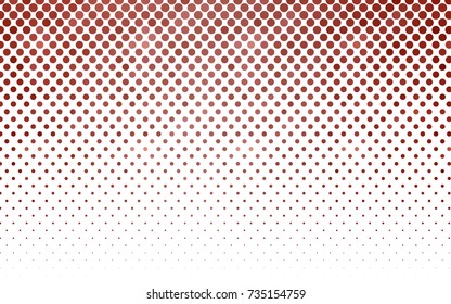 Light Orange vector pattern with colored spheres. Geometric sample of repeating circles on white background in halftone style.