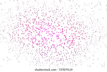 Light Orange vector pattern with colored spheres. Geometric sample of repeating circles on white background in halftone style.