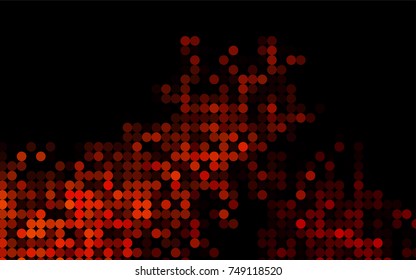 Light Orange vector pattern with colored spheres. Geometric sample of repeating circles on white background in halftone style.