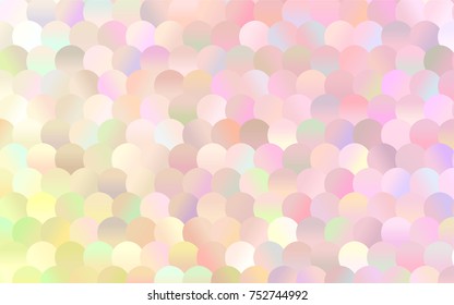 Light Orange vector pattern with colored spheres. Geometric sample of repeating circles on white background in halftone style.