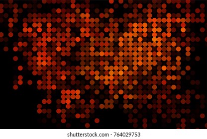 Light Orange vector pattern with colored spheres. Geometric sample of repeating circles on white background in halftone style.