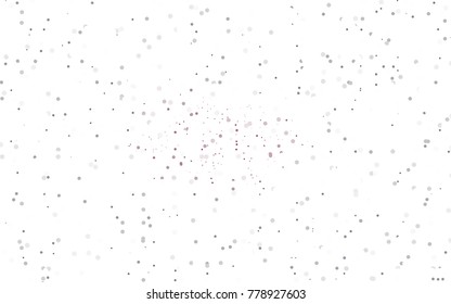 Light Orange vector pattern with colored spheres. Geometric sample of repeating circles on white background in halftone style.