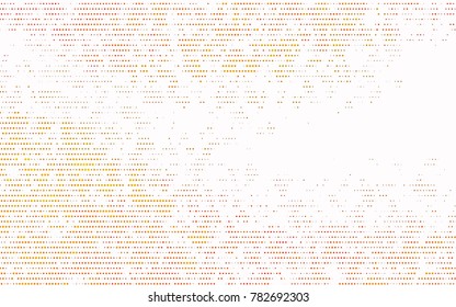 Light Orange vector pattern with colored spheres. Geometric sample of repeating circles on white background in halftone style.