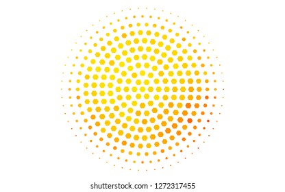 Light Orange vector pattern with colorful hexagons. Colorful hexagons on white backdrop. Beautiful design for your business advert.