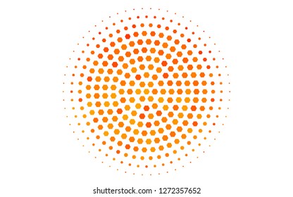 Light Orange vector pattern with colorful hexagons. Design in abstract style with hexagons. Pattern can for your ad, booklets.