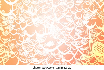 Light Orange vector pattern with colorful hearts. Beautiful colored illustration with hearts in celebration style. Design for ad, poster, banner of Valentine Day.