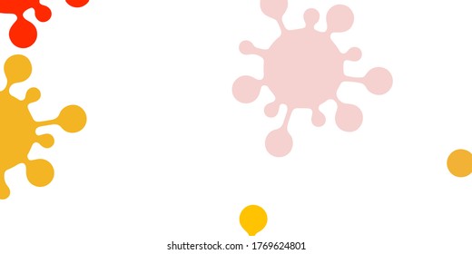 Light orange vector pattern with coronavirus elements. Simple design in abstract style with infection forms. Simple design against epidemic information.