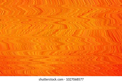 Light Orange vector pattern with curved circles. Geometric illustration in marble style with gradient.  The best blurred design for your business.