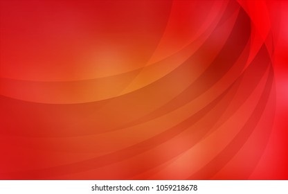 Light Orange vector pattern with curved circles. Creative geometric illustration in marble style with gradient. Textured wave pattern for backgrounds.