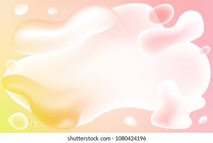 Light Orange vector pattern with curved circles. An elegant bright illustration with gradient. A completely new memphis design for your business.