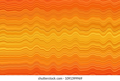 Light Orange vector pattern with curved circles. A sample with blurred bubble shapes. New composition for your brand book.