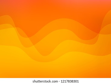 Light Orange vector pattern with curved circles. A vague circumflex abstract illustration with gradient. The template for cell phone backgrounds.