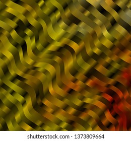 Light Orange vector pattern with curved lines. Illustration in abstract style with gradient curved.  Best design for your posters, banners.