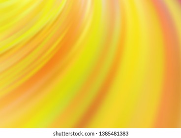 Light Orange vector pattern with curved circles. Colorful abstract illustration with gradient lines. Marble style for your business design.