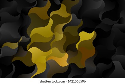 Light Orange vector pattern with curved circles. Brand new colored illustration in marble style with gradient. A completely new marble design for your business.