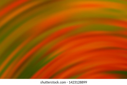 Light Orange vector pattern with curved lines. Modern gradient abstract illustration with bandy lines. Pattern for your business design.