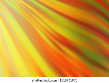 Light Orange vector pattern with curved circles. Creative geometric illustration in marble style with gradient. A completely new marble design for your business.