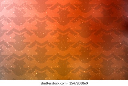 Light Orange vector pattern with curved lines. Modern gradient abstract illustration with bandy lines. The best colorful design for your business.