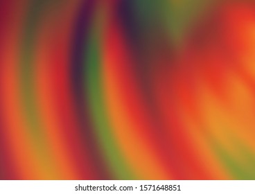 Light Orange vector pattern with curved circles. Shining illustration, which consist of blurred lines, circles. A completely new template for your business design.