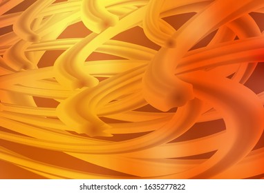 Light Orange vector pattern with curved lines. A sample with colorful lines, shapes. Pattern for your business design.