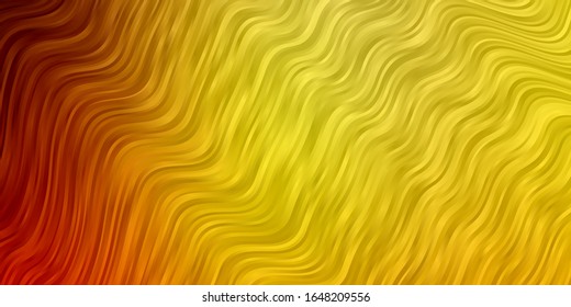 Light Orange vector pattern with curved lines. Colorful illustration, which consists of curves. Pattern for commercials, ads.