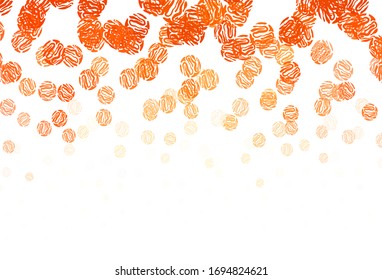 Light Orange vector pattern with curved lines. Brand new colorful illustration in simple style. A new texture for your  ad, booklets, leaflets.