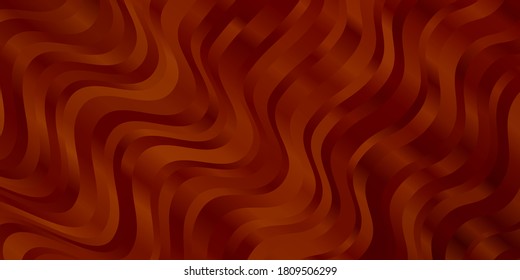 Light Orange vector pattern with curved lines. Colorful illustration, which consists of curves. Pattern for booklets, leaflets.