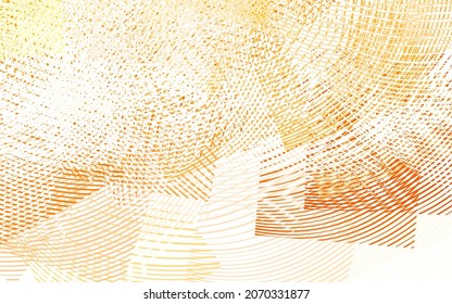 Light Orange vector pattern with curved lines. Smart illustration in abstract style with gradient lines.  Best design for your business.