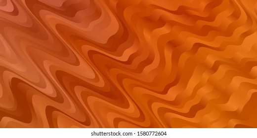 Light Orange vector pattern with curves. Illustration in abstract style with gradient curved.  Best design for your posters, banners.