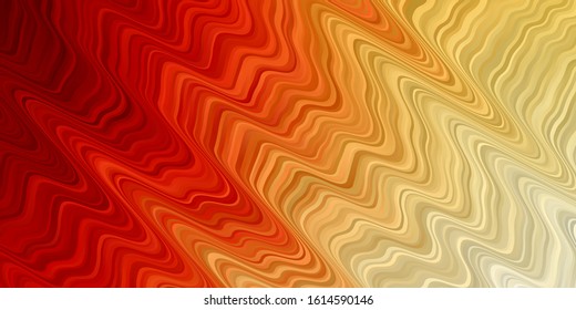 Light Orange vector pattern with curves. Gradient illustration in simple style with bows. Pattern for booklets, leaflets.
