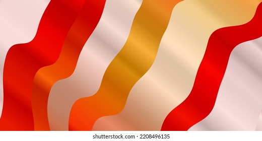 Light Orange vector pattern with curves. Colorful geometric sample with gradient curves.  Pattern for websites, landing pages.