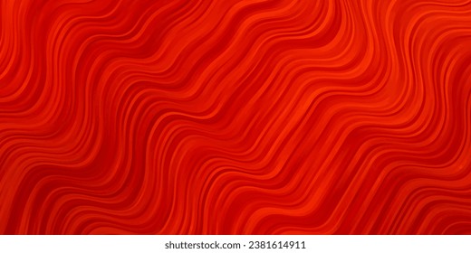 Light Orange vector pattern with curves. Bright sample with colorful bent lines, shapes. Design for your business promotion.