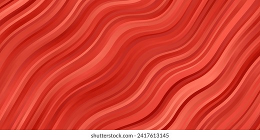 Light Orange vector pattern with curves. Colorful abstract illustration with gradient curves. Best design for your ad, poster, banner.